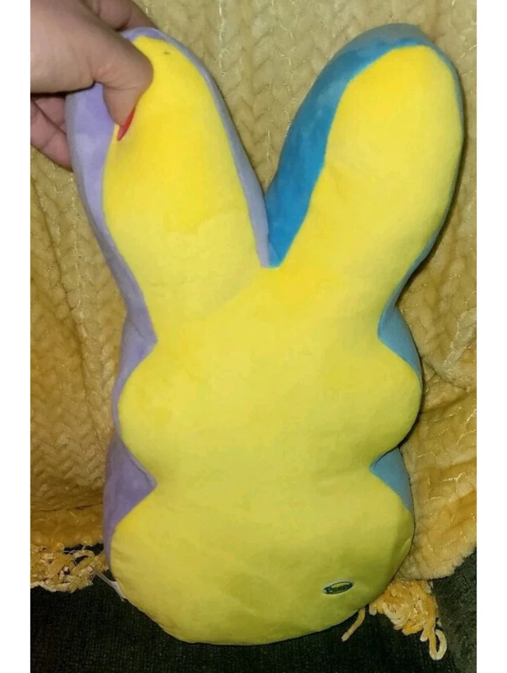 PEEPS EASTER BUNNY RABBIT COLORBLOCK SIDES PINK BLUE YELLOW PURPLE PLUSH 17